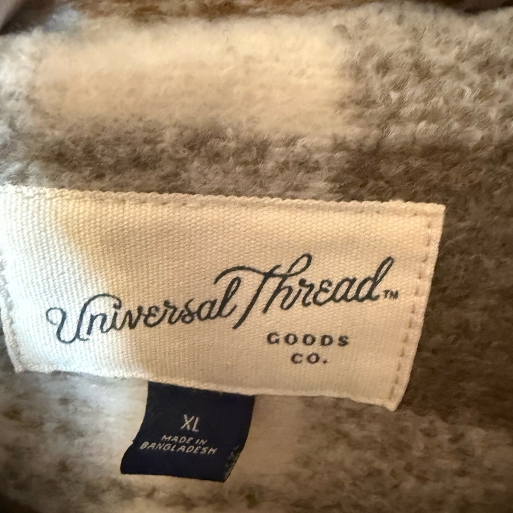 Universal Thread Neutral Plaid Shacket In Cream A… - image 2